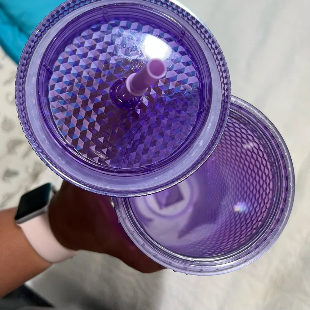 Starbucks Summer 2022 Oil Slick Metallic Purple Studded Venti tumbler - Picture 6 of 8
